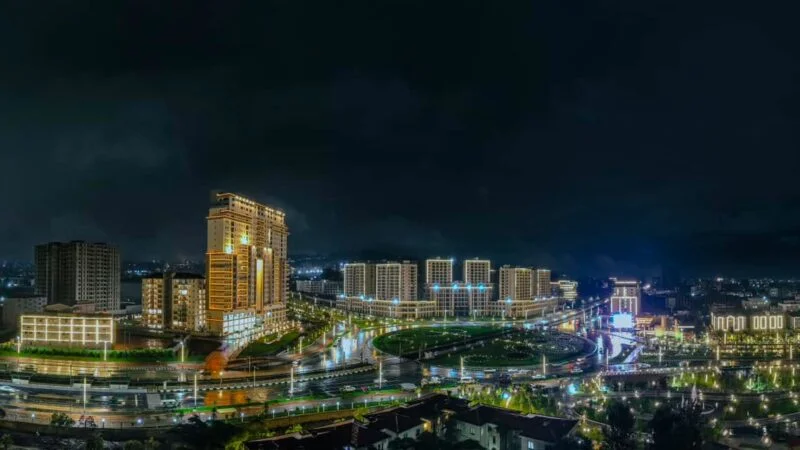 Addis Ababa at night. 